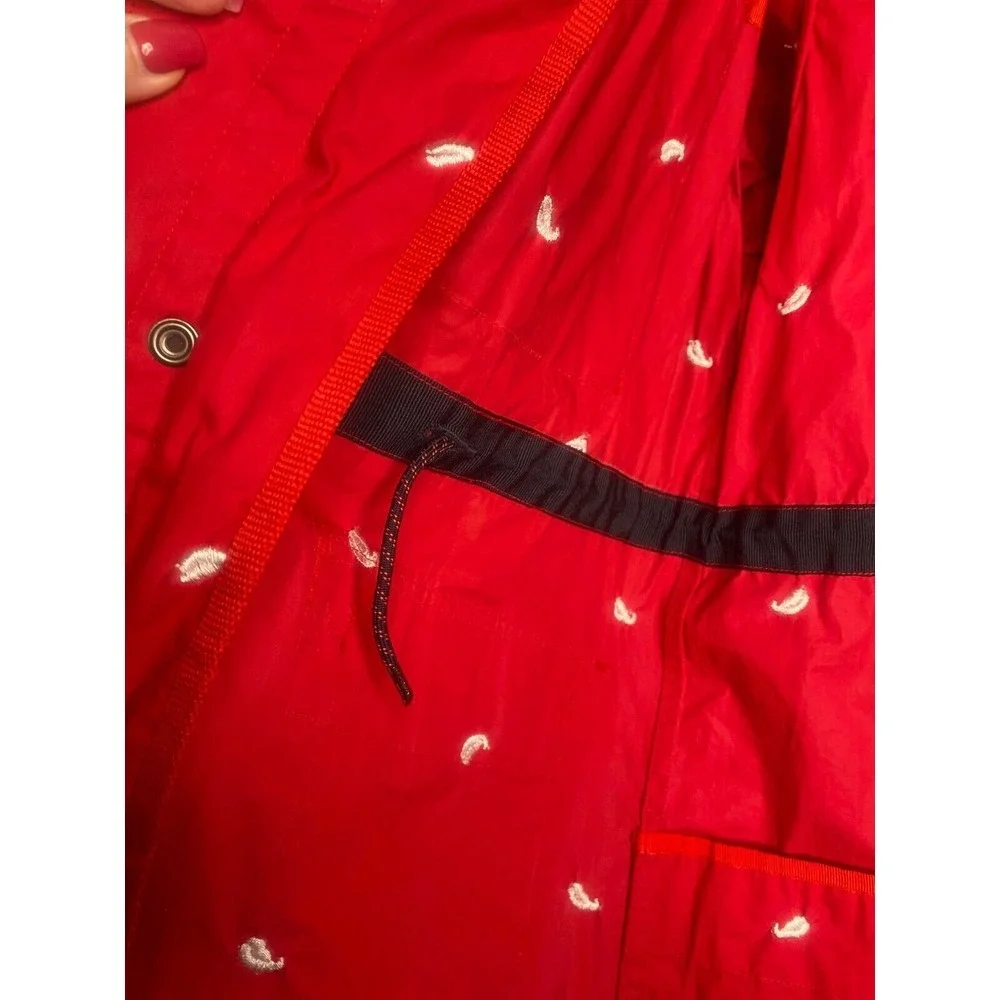 Scotch & Soda women's Rain Jacket Red‎ Hot Lips Hooded NEW w/defect size medium